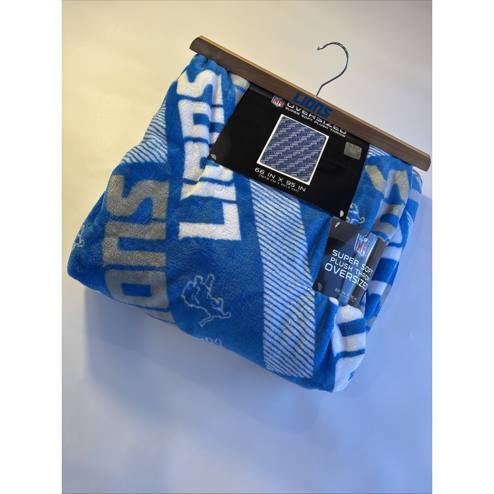 Detroit Lions NFL Team Licensed Oversized Plush Throw 66*95 Inches Fleece